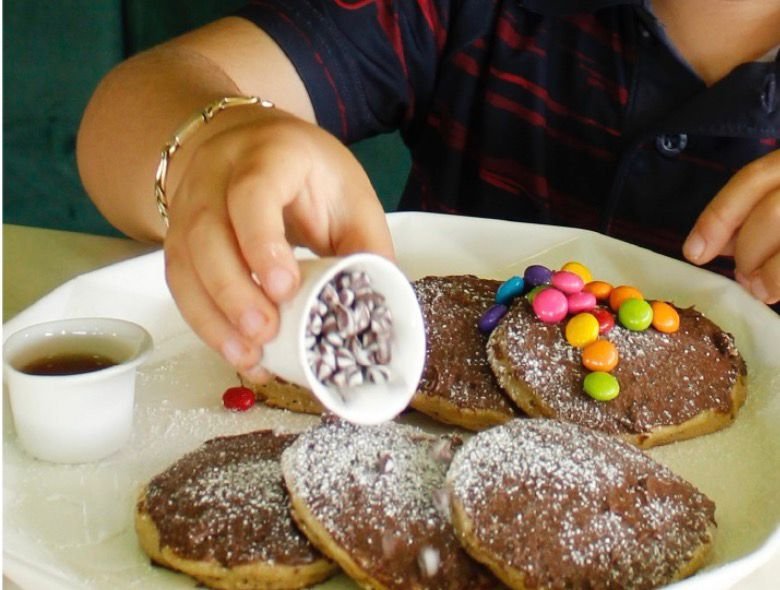 Hotcakes minis de nutella