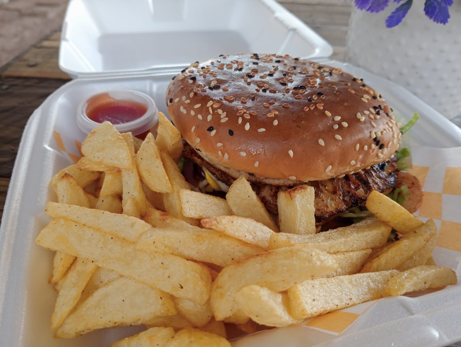 Hamburguesa de camarón